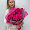 Букет из малиновой японской розы - Мастерская флористики и декора "Цветной бульвар" - Екатеринбург