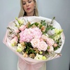 Букет с розовой гортензией и розой кустовой  - Мастерская флористики и декора "Цветной бульвар" - Екатеринбург