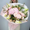 Букет с розовой гортензией и розой кустовой  - Мастерская флористики и декора "Цветной бульвар" - Екатеринбург