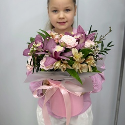 Композиция с розовыми орхидеями  - Мастерская флористики и декора "Цветной бульвар" - Екатеринбург