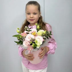 Мини-композиция с розой кустовой  - Мастерская флористики и декора "Цветной бульвар" - Екатеринбург